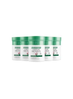 Fünf Flaschen mit Cistus Incanus Kapseln, Linie LR LIFETAKT von LR Health & Beauty